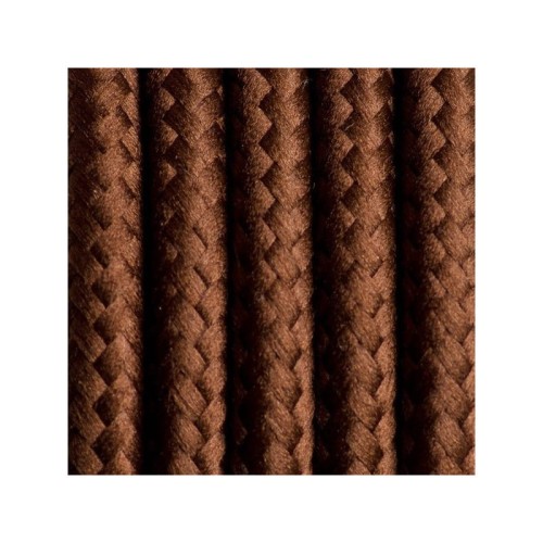 Brązowy kabel w oplocie poliestrowym 13 brazylijska kawa dwużyłowy 2x0.75 Kolorowe Kable