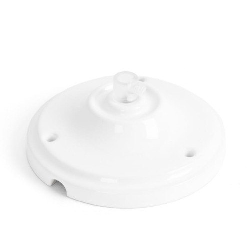 Ceramiczna osłonka sufitowa w kolorze białym - jednokablowa Kolorowe Kable