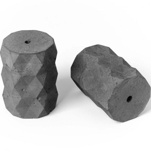 Oprawka betonowa typ A E27 Kolorowe Kable - naturalna