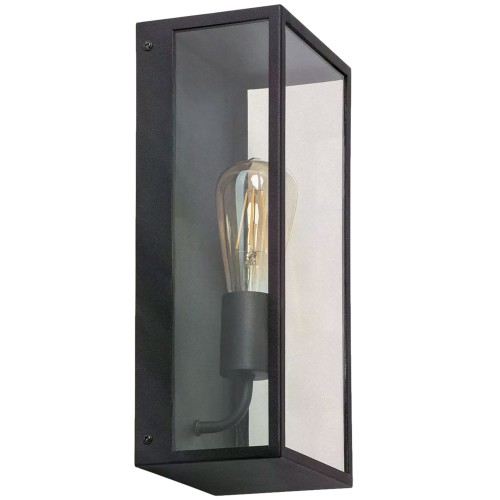 Kinkiet Zewnętrzny Czarny Ip44 Abruzzo Leonardo E27 35Cm