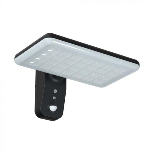 Kinkiet Zewnętrzny Solarny V-Tac 15W Czunik Ruchu Cct Ip65 Czarny Vt-414 4000K-6000K 2000Lm
