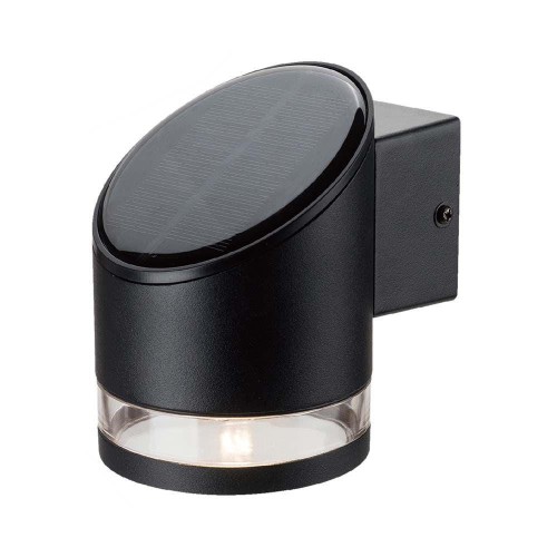 Kinkiet Zewnętrzny Solarny V-Tac 1W Led Czarny Ip54 Vt-1138 3000K 70Lm 3 Lata Gwarancji