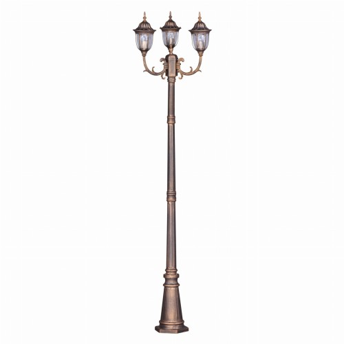 Lampa ogrodowa stojąca K-7007A2/3N CZARNY/ZŁOTY z serii VASCO