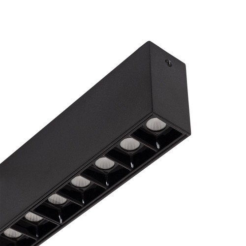 Lampa Liniowa LED Czarna Natynkowa 400mm 24W 4000K CRI90 UGR16 Radikal Biuro 1920 lm