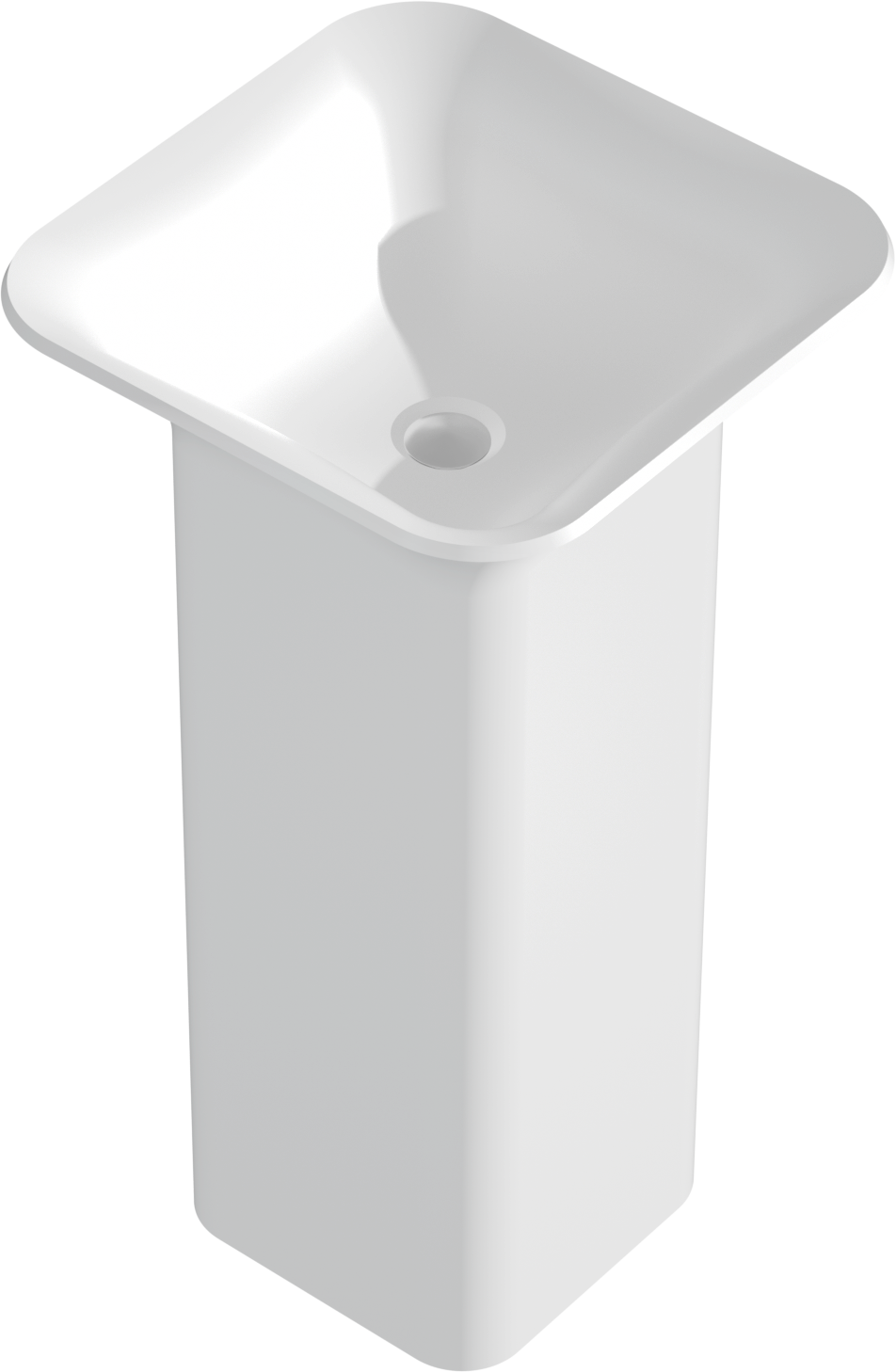 Mexen Ria umywalka wolnostojąca z konglomeratu 45 x 45 cm, biała mat - 26584500