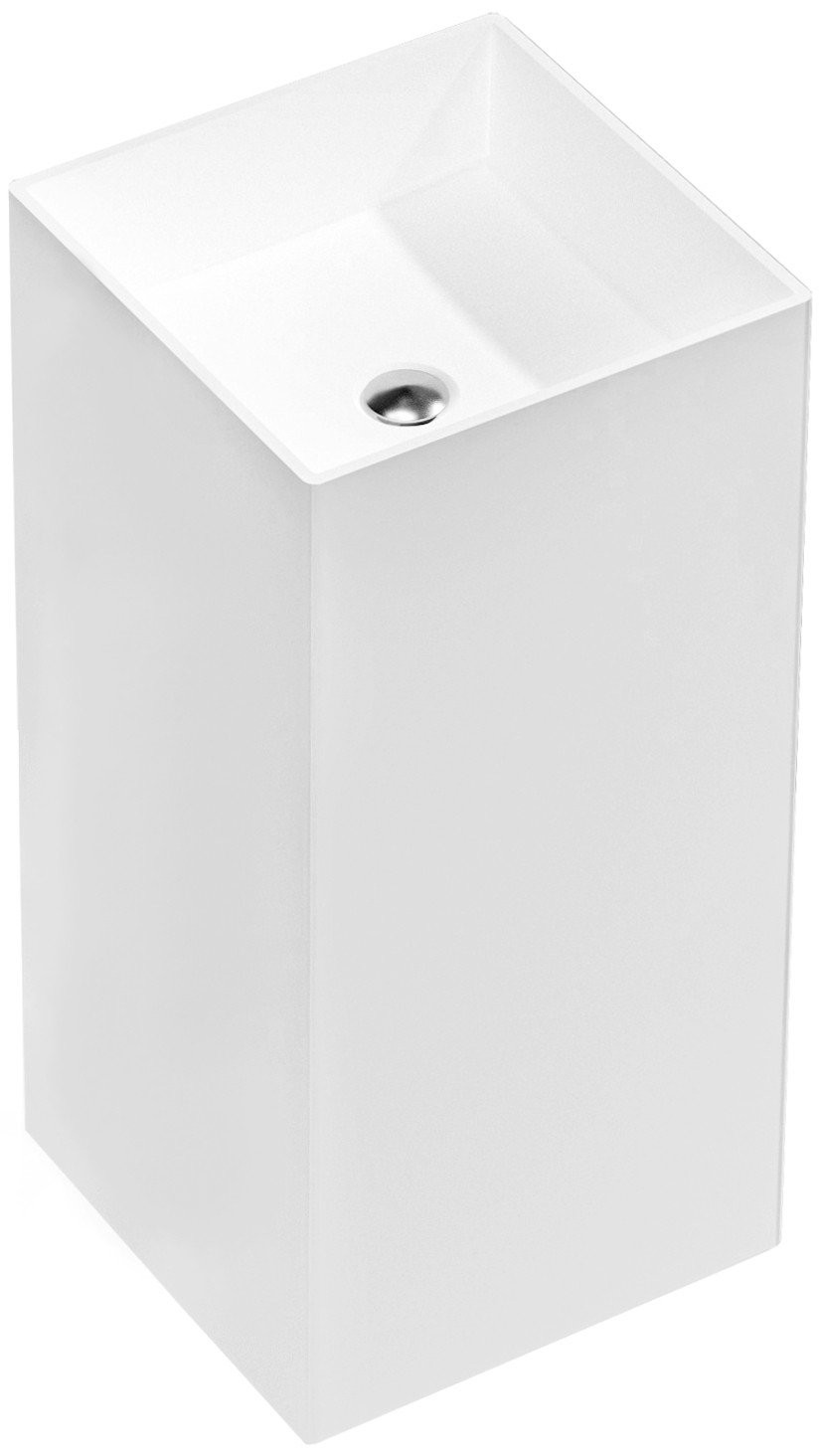 Mexen Xola-1 umywalka wolnostojąca z konglomeratu 40 x 40 cm, biała mat - 26594000