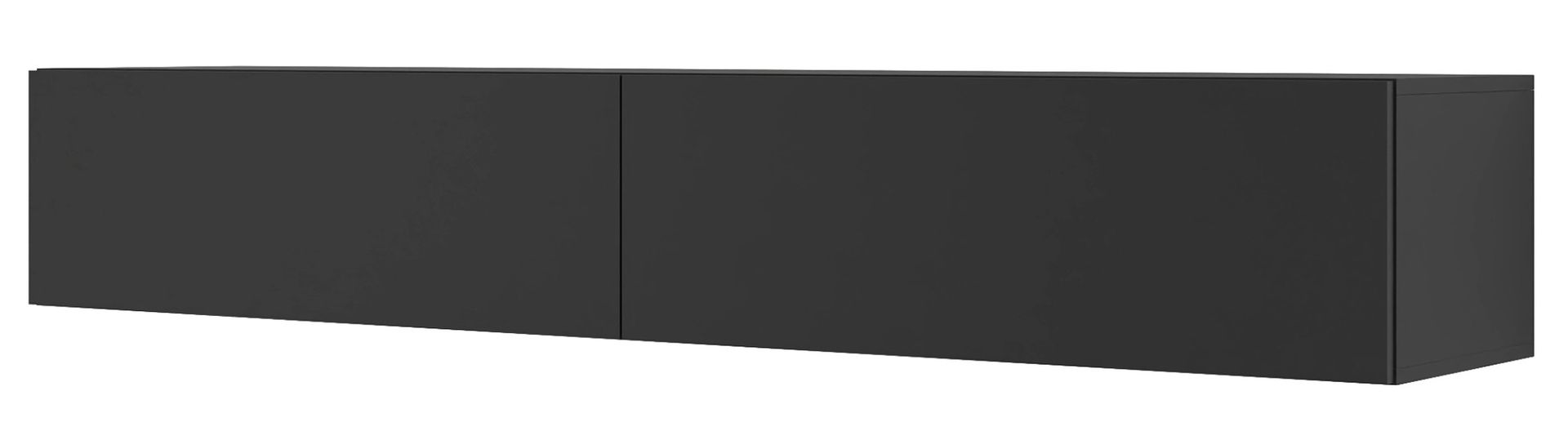 Czarna długa ścienna szafka rtv 180 cm C4-D34