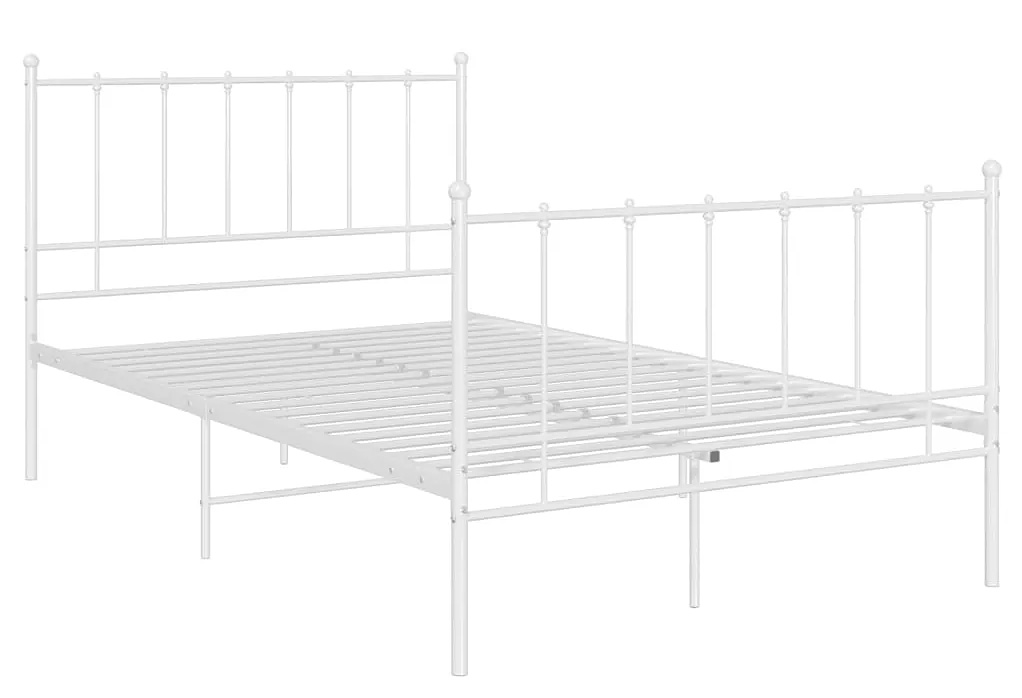 Białe metalowe łózko w stylu loftowym 120x200 cm F6-G14