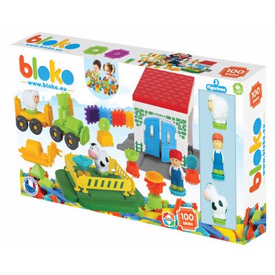 Mochtoys Lumarko Klocki Jeżyki Pin Bricksa W Kartonie 100 El. + 3 Figurki! 12203 Lek