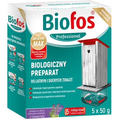 Biofos Biofos preparat do latryn i suchych toalet 5x50g