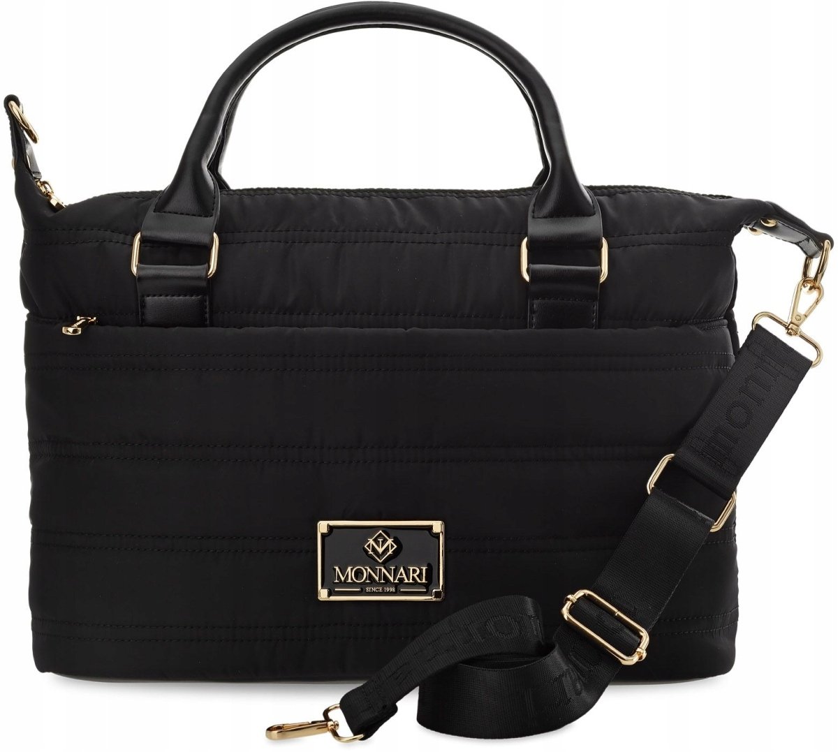 Torebka monnari czarna torba shopper duża sportowa premium wodoodporna