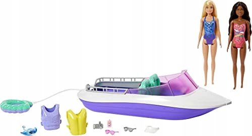 MATTEL BARBIE MERMAID POWER ZESTAW 2 LALKI MOTORÓWKA HJK58