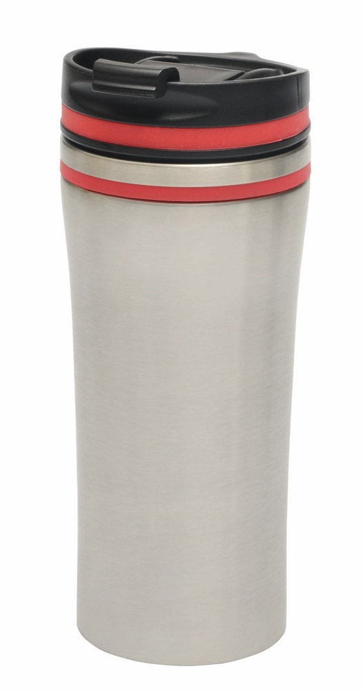 Kubek termiczny LIBERICA, czerwony, srebrny
