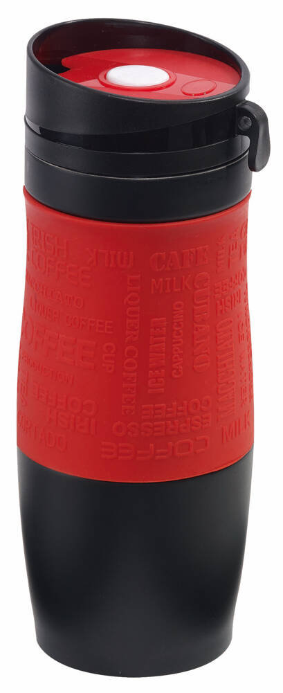 Kubek termiczny GOLDEN DREAM, czarny, czerwony