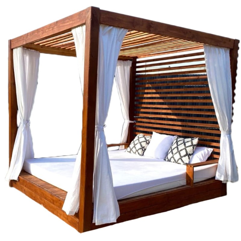 Zasłony tarasowe do altany BIAŁE 140x250 gotowe na taśmie tunel od słońca