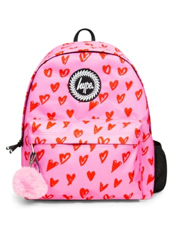 Hype Plecak dziecięcy unisex Scribble Heart Multi, jeden rozmiar, multi, Rozmiar uniwersalny