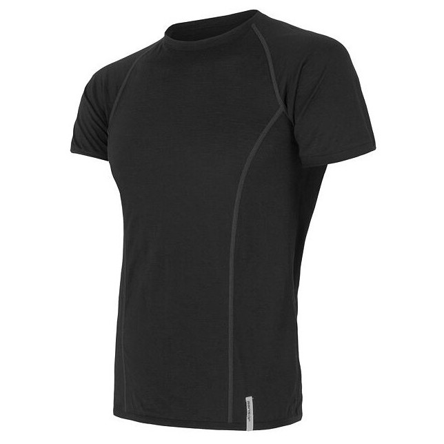 Męska koszulka Sensor Merino Wool Active kr.r. Rozmiar: XXL / Kolor: czarny