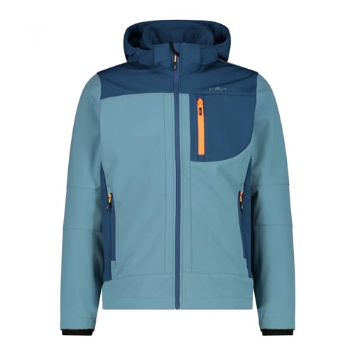 CMP - Męska kurtka softshell z odpinanym kapturem, Hydro-Bluesteel, 52