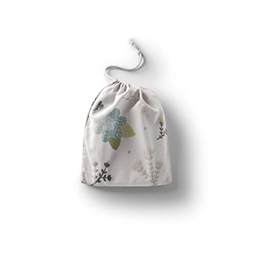 Bonamaison Torba na produkty bawełniane z nadrukiem ze sznurkiem, torba na zakupy wielokrotnego użytku, biodegradowalne torby ekologiczne, torba podróżna, saszetka, torba na zakupy, przyjazna dla