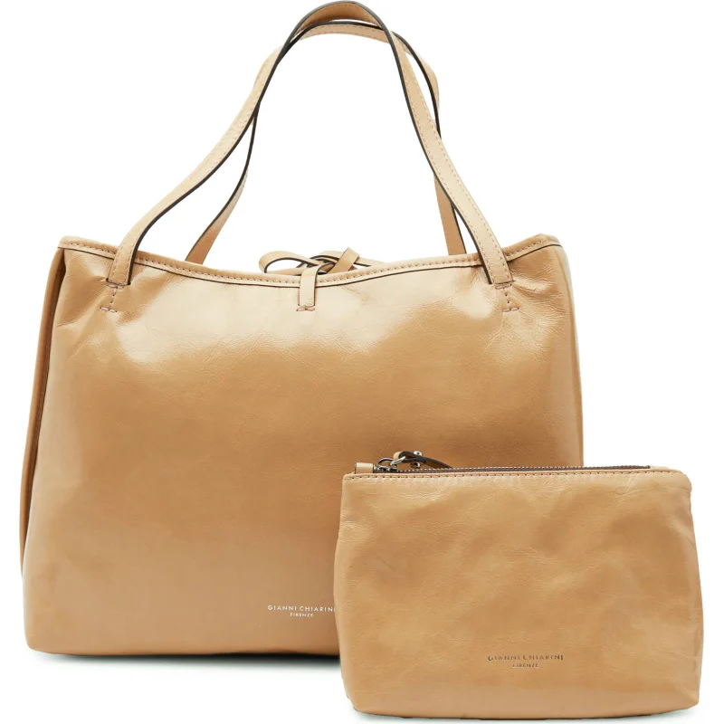 GIANNI CHIARINI Skórzana dwustronna shopperka