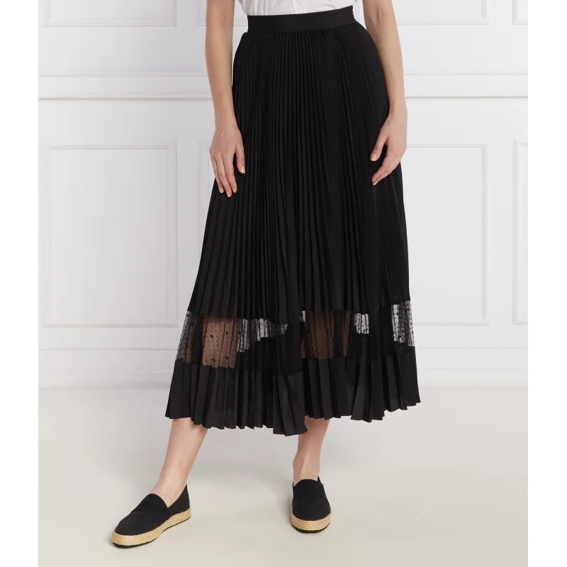 Karl Lagerfeld Spódnica mesh pleated evening skirt