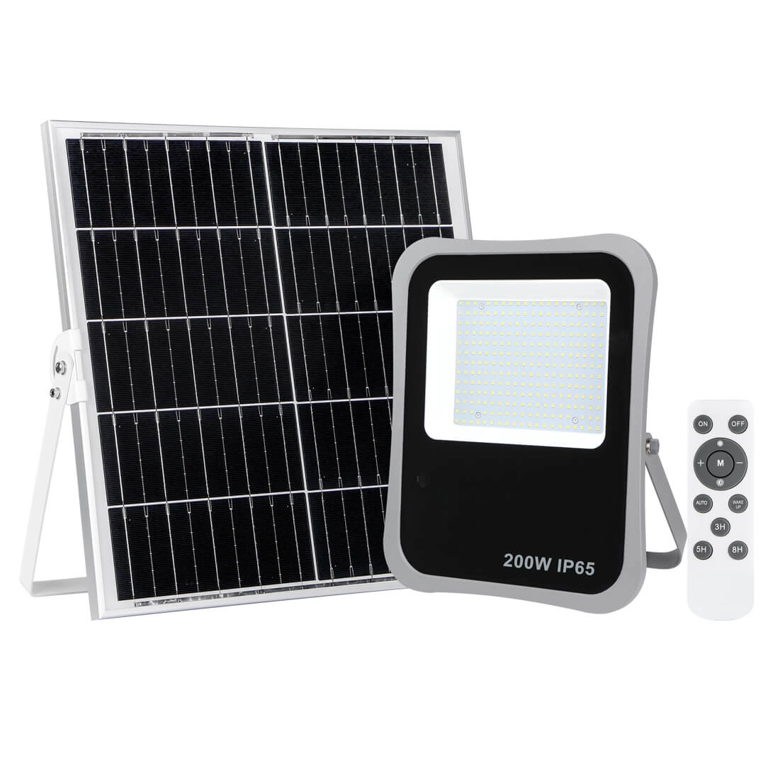Ogrodowa lampa solarna Bares SLR-73142-200W Italux LED 200W 4000K IP65 szary