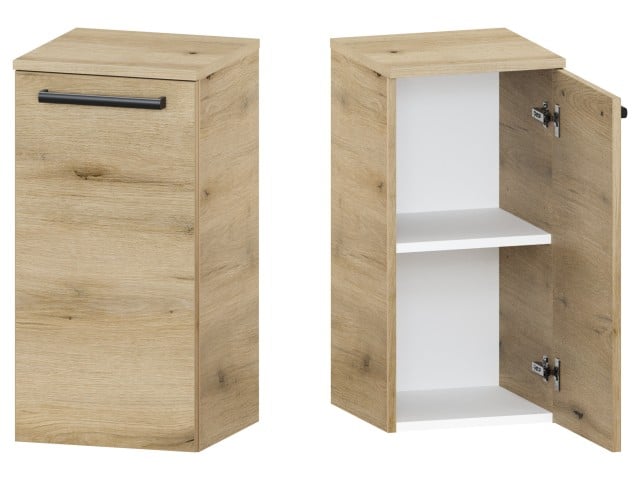 Słupek Łazienkowy ATHD 35 cm DD Prawy - Dąb Evoke Coast Mat - Uchwyty Czarne Matowe