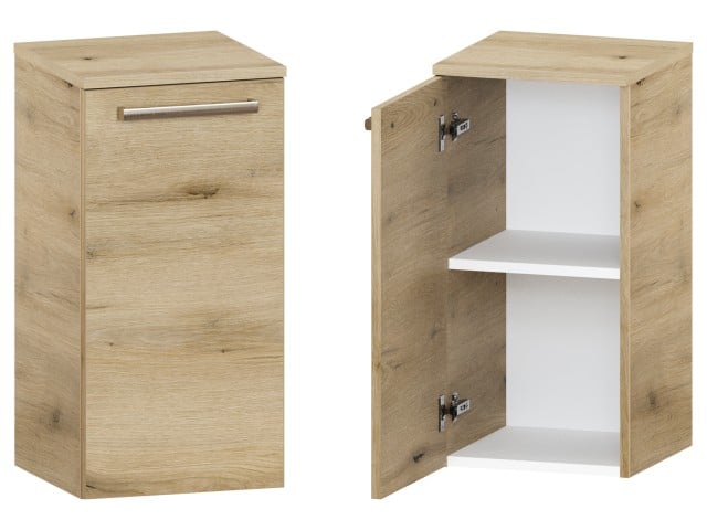 Słupek Łazienkowy ATHD 35 cm DD Lewy - Dąb Evoke Coast Mat - Uchwyty Stal Szczotkowana