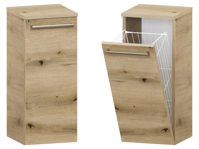 Słupek Łazienkowy ATHD 30 cm K - Dąb Evoke Coast Mat - Uchwyty Stal Szczotkowana