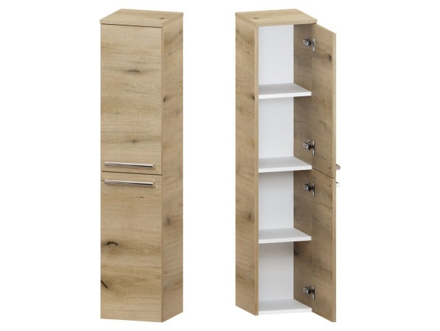 Słupek Łazienkowy ATHD 30 cm 2D Prawy - Dąb Evoke Coast Mat - Uchwyty Chromowane