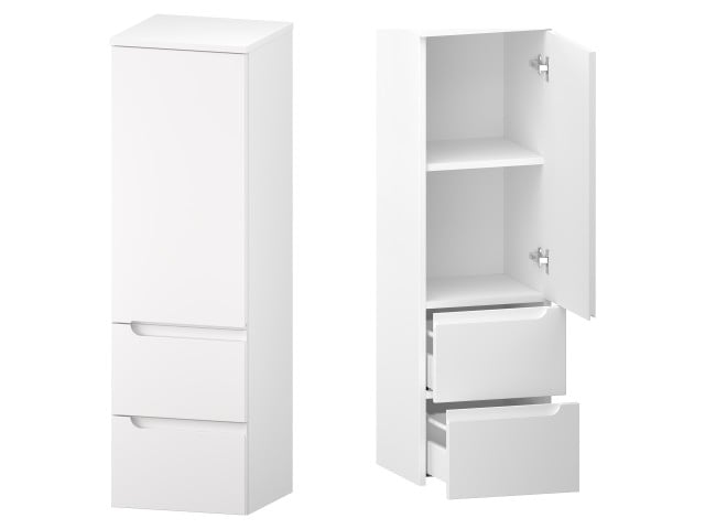 Słupek Łazienkowy ETH 35 cm D2S20 Prawy - Biały Mat