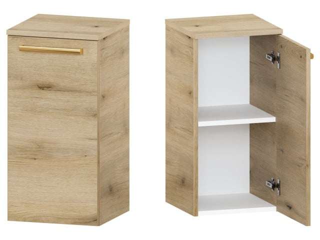 Słupek Łazienkowy ATHD 35 cm DD Prawy - Dąb Evoke Coast Mat - Uchwyty Złote Polerowane