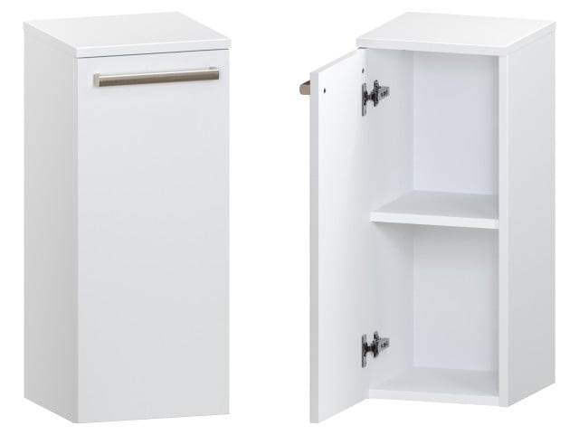 Słupek Łazienkowy ATH 30 cm DD Lewy - Biały Mat - Uchwyty Stal Szczotkowana