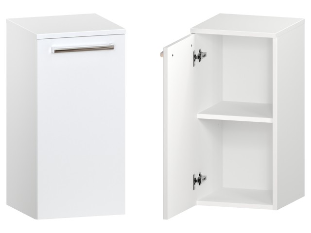 Słupek Łazienkowy ATH 35 cm DD Lewy - Biały Mat - Uchwyty Chromowane