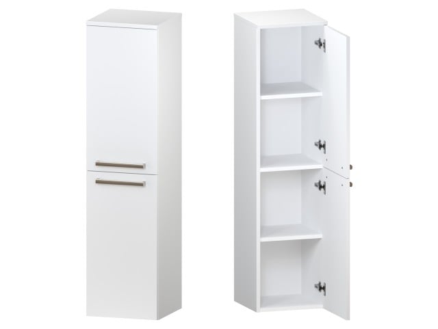 Słupek Łazienkowy ATH 35 cm 2D Prawy - Biały Mat - Uchwyty Stal Szczotkowana