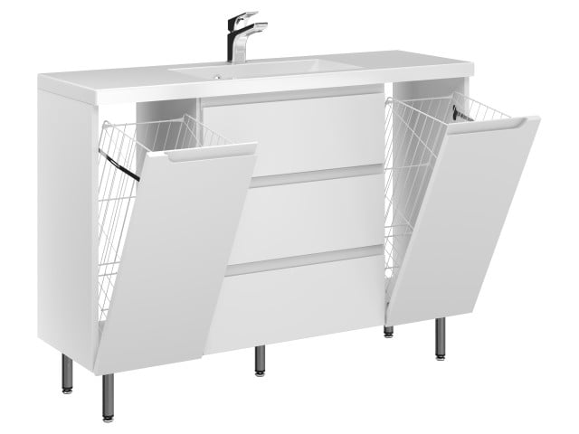 Szafka Stojąca Z Umywalką ETH 120 cm K - Biały Mat