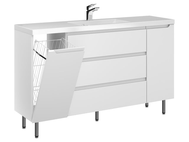 Szafka Stojąca Z Umywalką ETH 140 cm KD - Biały Mat