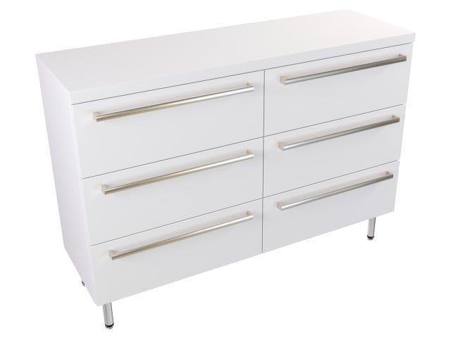 Szafka Stojąca Z Blatem ATH 120 cm DUO - Biały Mat - Uchwyty Stal Szczotkowana