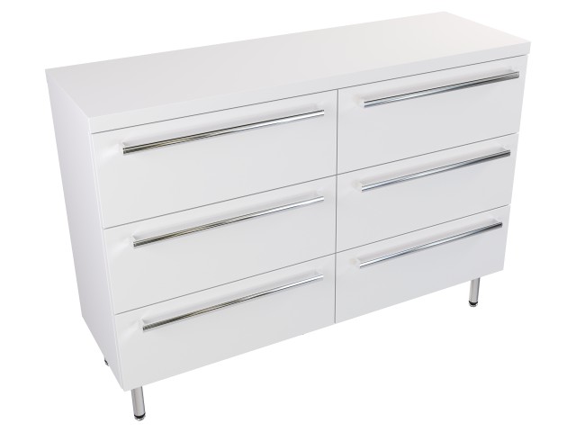 Szafka Stojąca Z Blatem ATH 120 cm DUO - Biały Mat - Uchwyty Chromowane