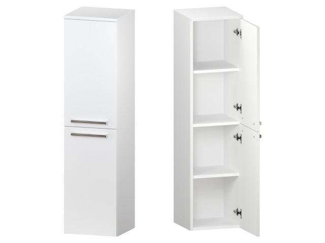 Słupek Łazienkowy ATH 35 cm 2D Prawy - Biały Mat - Uchwyty Chromowane