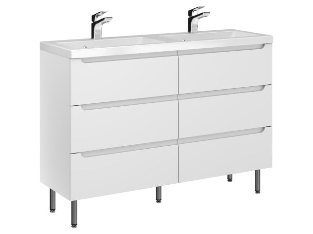 Szafka Stojąca Z Umywalką ETH 120 cm DUO - Biały Mat