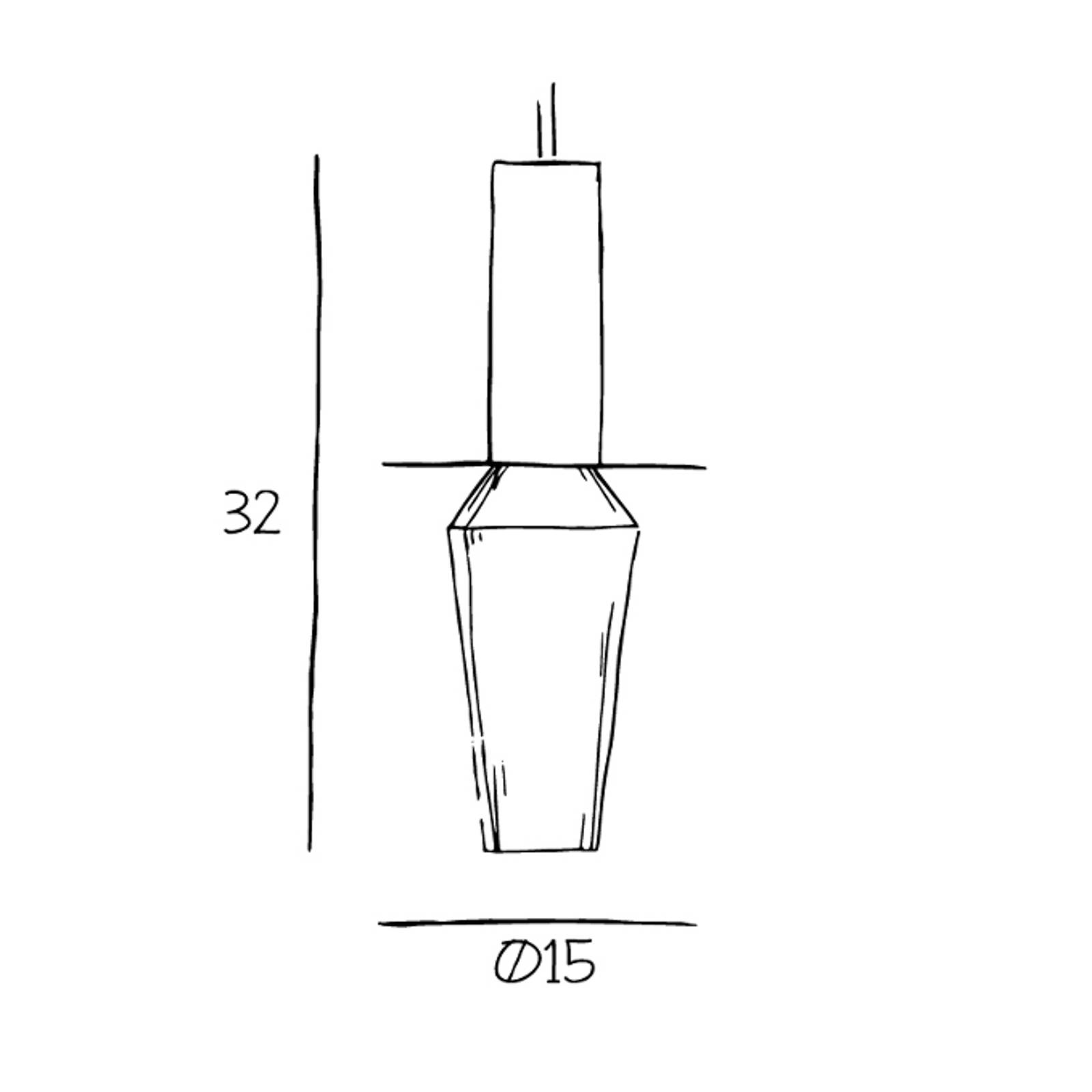 DESIGN BY US Lampa wisząca Harakiri, brązowy/dymny szary
