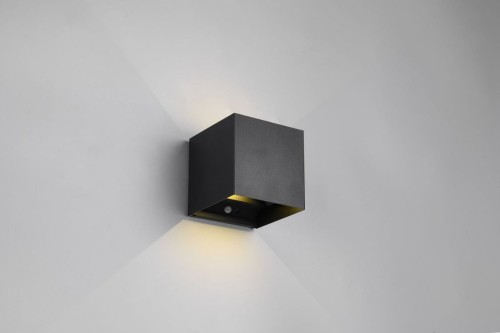 Talent kinkiet zewnętrzny z czujnikiem ruchu i zmierzchu 2xLED/1W czarny R27759132