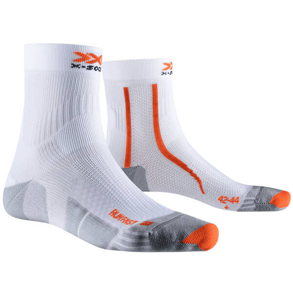 XSOCKS skarpetki biegowe RUN FAST 4.0 arctic white/ trick orange