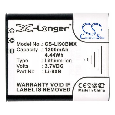 Cameron Sino Olympus Li-90B 1200mAh 4.44Wh Li-Ion 3.7V Cameron Sino)
