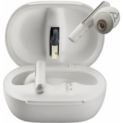 Poly Voyager Free 60+ UC w kolorze białego piasku + adapter USB-A BT700