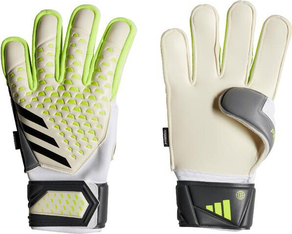 Rękawice bramkarskie adidas Predator Match Fingersave biało-zielone IA0877-11