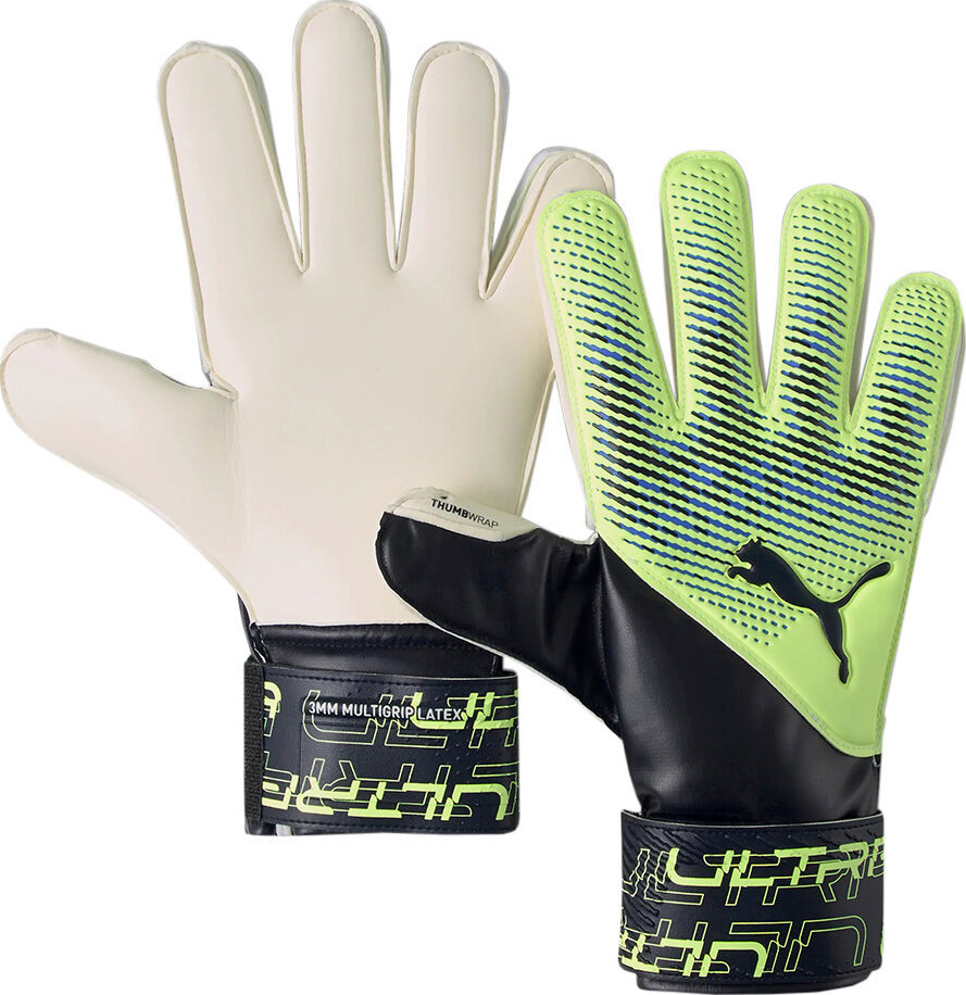 Rękawice bramkarskie Puma Ultra Protect 3 RC zielono-czarne 41819 01-9,5