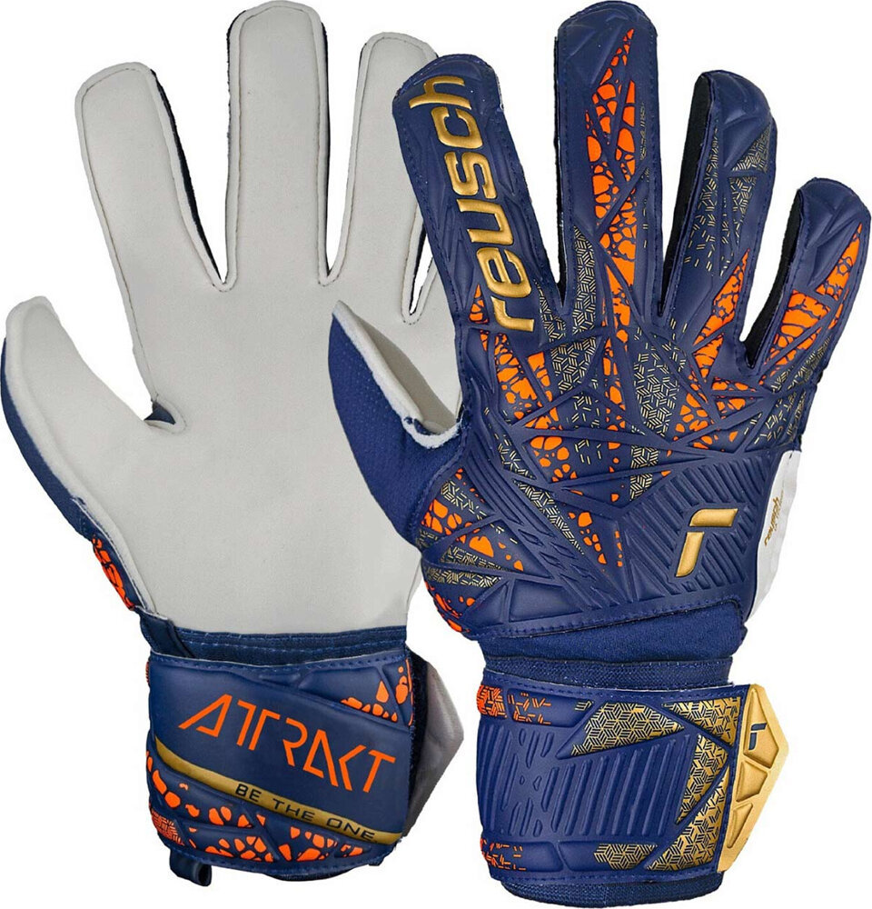 Rękawice bramkarskie Reusch Attrak Solid granatowe 5470515 4410-9