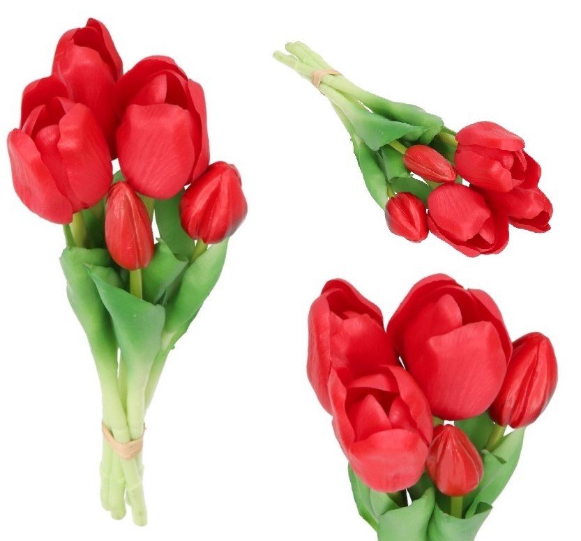 Tulipany Bukiet Tulipanów Gumowe Gumowane Jak Żywe
